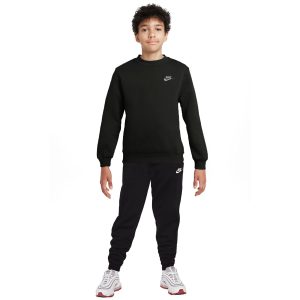 Nike Sportswear Club Fleece Crew Trainingspak Kids Zwart Wit